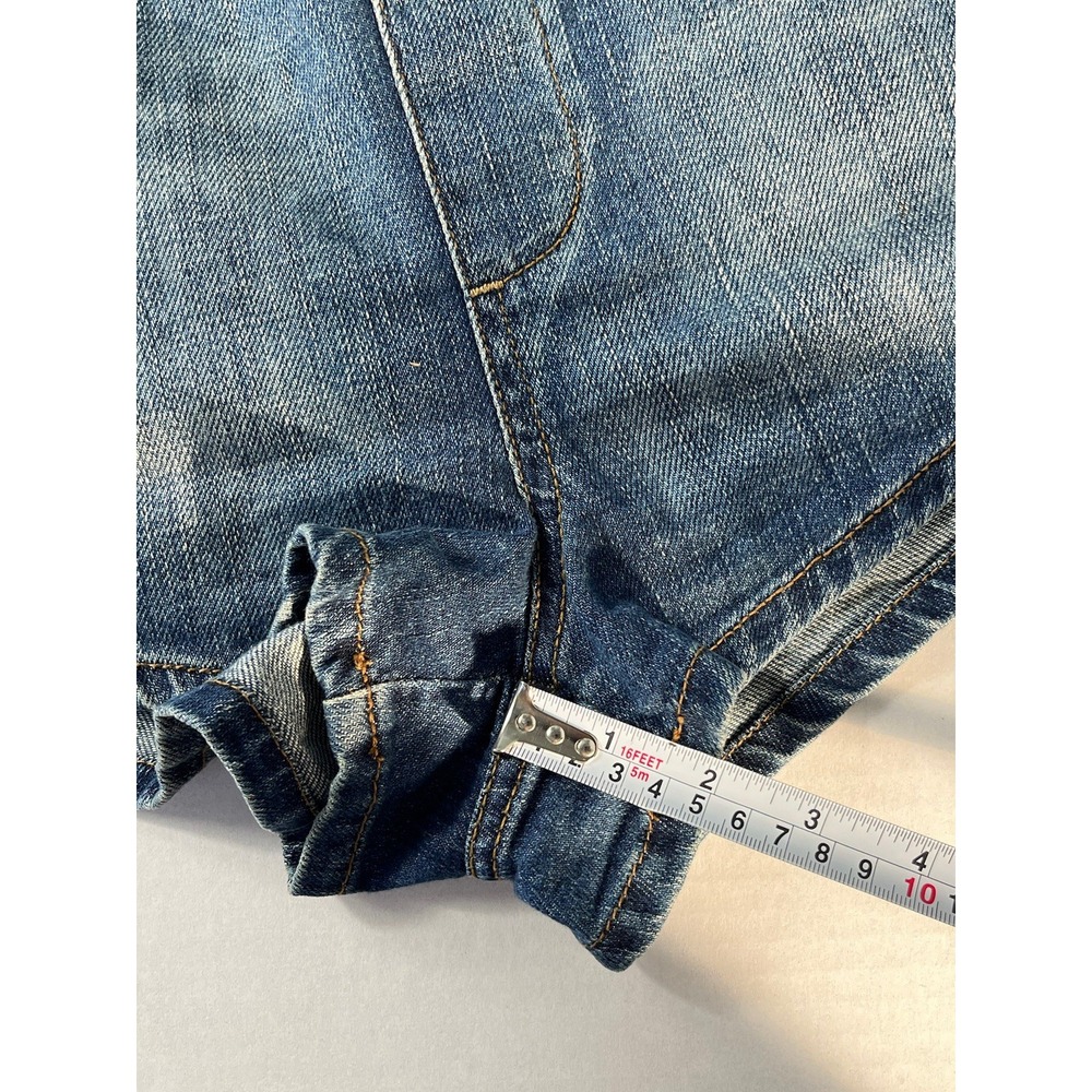 Free People Denim Jean Shortalls Women's Overall Shorts size 26 - Picture 15 of 16